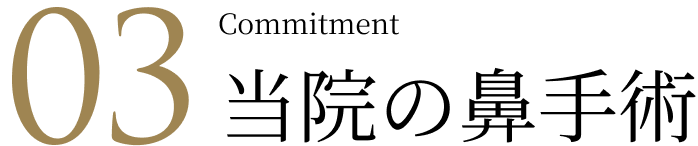 03 Commitment  当院の鼻手術